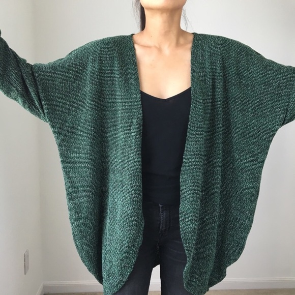 NEW Dark HUNTER GREEN open front Cardigan - Picture 4 of 7